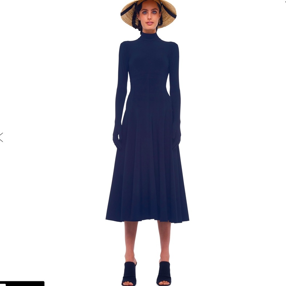 Norma Kamali Grace Skirt in Navy NWOT